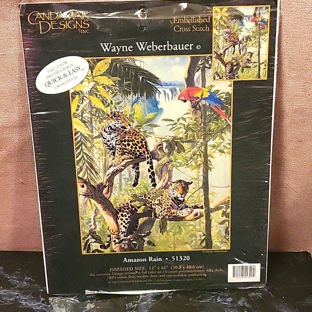 Candamar Designs Embellished Cross Stitch #51320 Amazon Rain